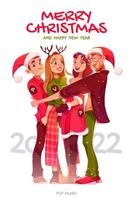 Merry Christmas and Happy New year 2022 greetings