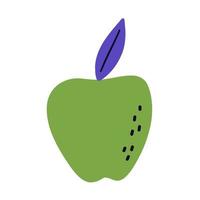 Cartoon design food element. Hand drawn Apple vector