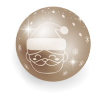 bola de natal de cobre metálico. png