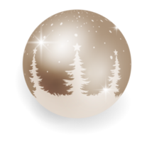 bola de natal de cobre metálico. png