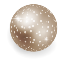 Metallic Copper Christmas Ball. png