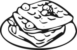 Modern icon waffles symbol. White background vector