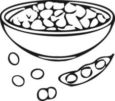 Modern icon bean curd symbol. White background vector