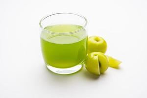 Fresh Gooseberry or Amla Juice or Phyllanthus emblica or avla juice photo