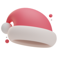 Illustration du chapeau du père noël de rendu 3d png