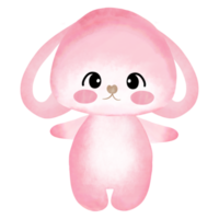 cute pink bunny girl making cute gesture png