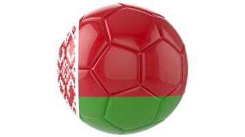 3d realistic soccer ball with the flag of Madagascar on it isolated on transparent PNG background