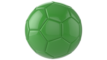 3d realistic soccer ball with the flag of Libya on it isolated on transparent PNG background
