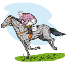 carreras de caballos y jinetes png