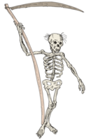 Grim Reaper Skeleton Standing png