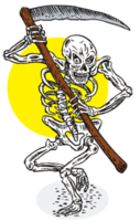 postura del esqueleto de la parca png