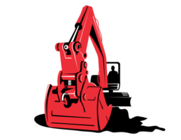 construction digger mechanical excavator png