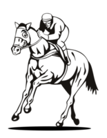 carreras de caballos y jockey retro png