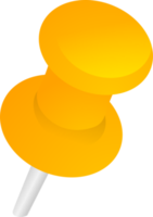 Yellow Push Pin png