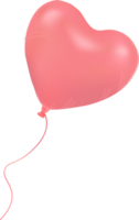 ilustración de globo de corazón rosa png