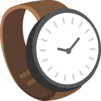 ilustración de reloj marrón png