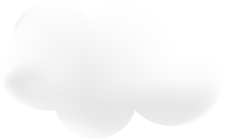 ilustración de nube simple png