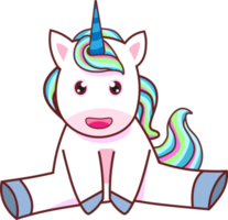 lindo unicornio de dibujos animados png