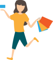 Shopping Woman Illustration png