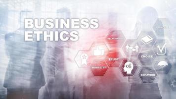 Business Ethnics Philosophy Responsibility Honesty Concept. Mixed media background photo