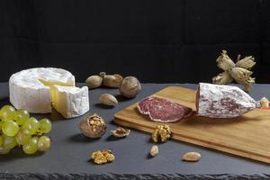 Slate of French hors d'oeuvre photo