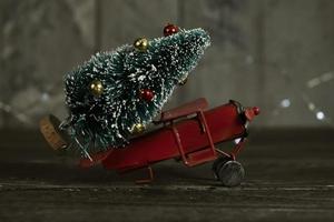 Christmas tree Decoration on airplane Toy photo