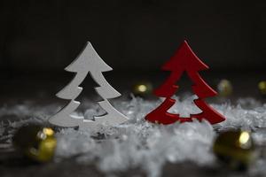 Holidays christmas on wooden background photo