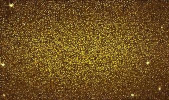 brillo dorado, estrellas de partículas doradas sobre fondo negro. foto