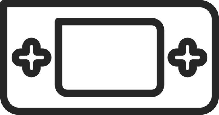 Game pad, illustration, vector on a white background.