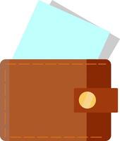 Wallet, illustration, vector on white background.