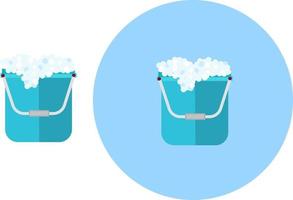 Soap bucket ,illustration, vector on white background.