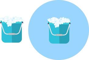 Soap bucket ,illustration, vector on white background.