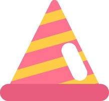 Party hat, illustration, vector on a white background.