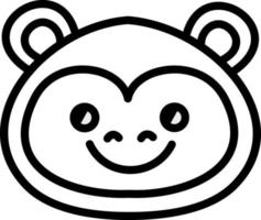 Cute monkey, illustration, on a white background. vector