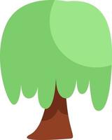 Interesting tree, illustration, vector on a white background.