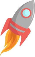 Space rocket, illustration, vector on white background