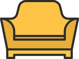 Accent chair, illustration, on a white background. vector