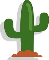 Desert cactus, illustration, vector, on a white background. vector