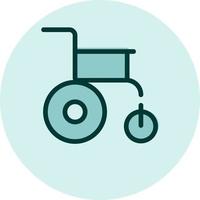 Medical wheelchair, illustration, vector on a white background.