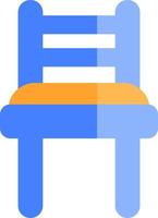 Blue wooden chair, illustration, vector, on a white background. vector