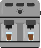 Coffee machine, illustration, vector on a white background.