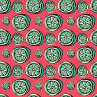 Lime pattern, illustration, vector on white background