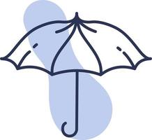 Clear Umbrella, illustration, vector on a white background.