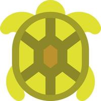 Yellow sea turtle, illustration, vector, on a white background. vector