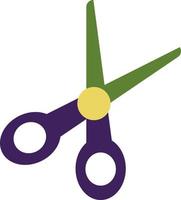 School scissors, illustration, vector, on a white background. vector