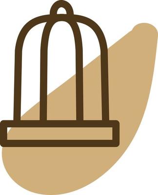 Bird cage, illustration, vector, on a white background.