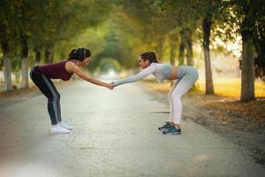 después del entrenamiento relajante foto