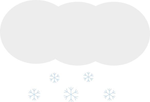 Light snow cloud, icon illustration, vector on white background