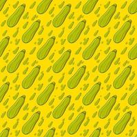 Green zucchini pattern, illustration, vector on white background