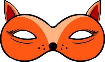 Fox mask, illustration, vector on white background